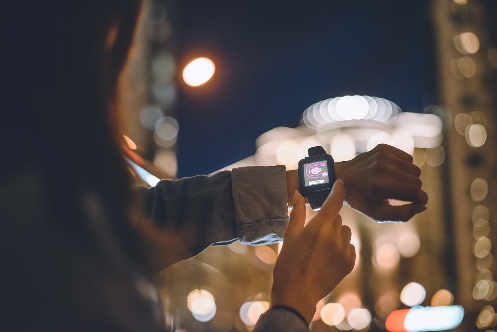 woman with a smartwatch