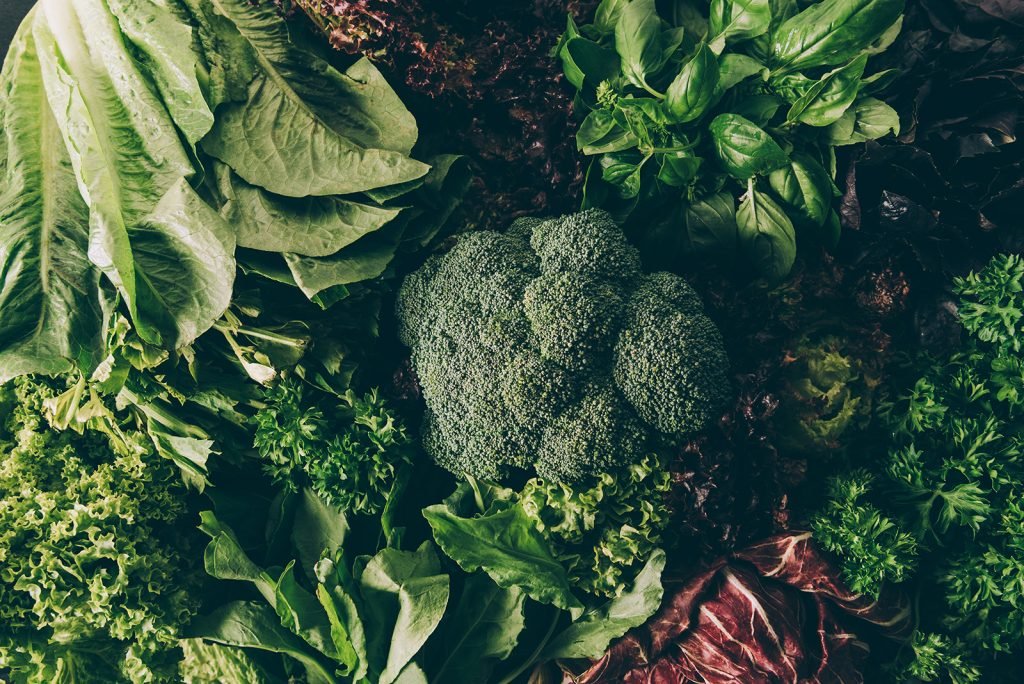 leafy green vegetables