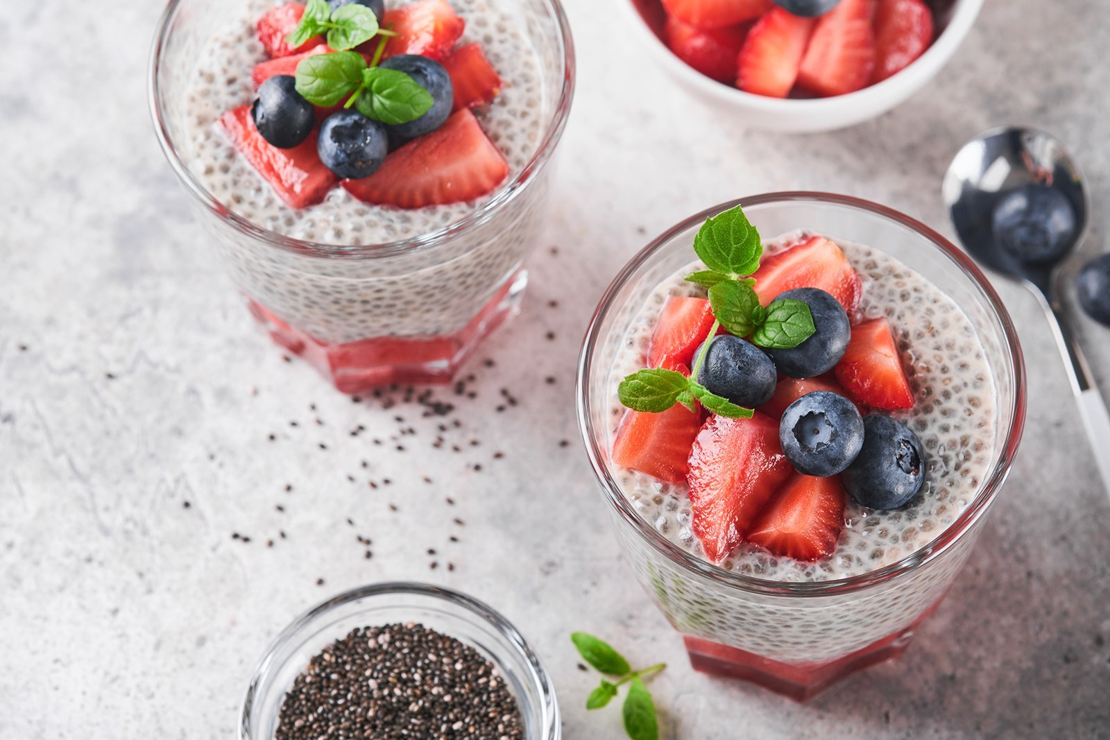 Berry Protein Chia Pudding Parfait