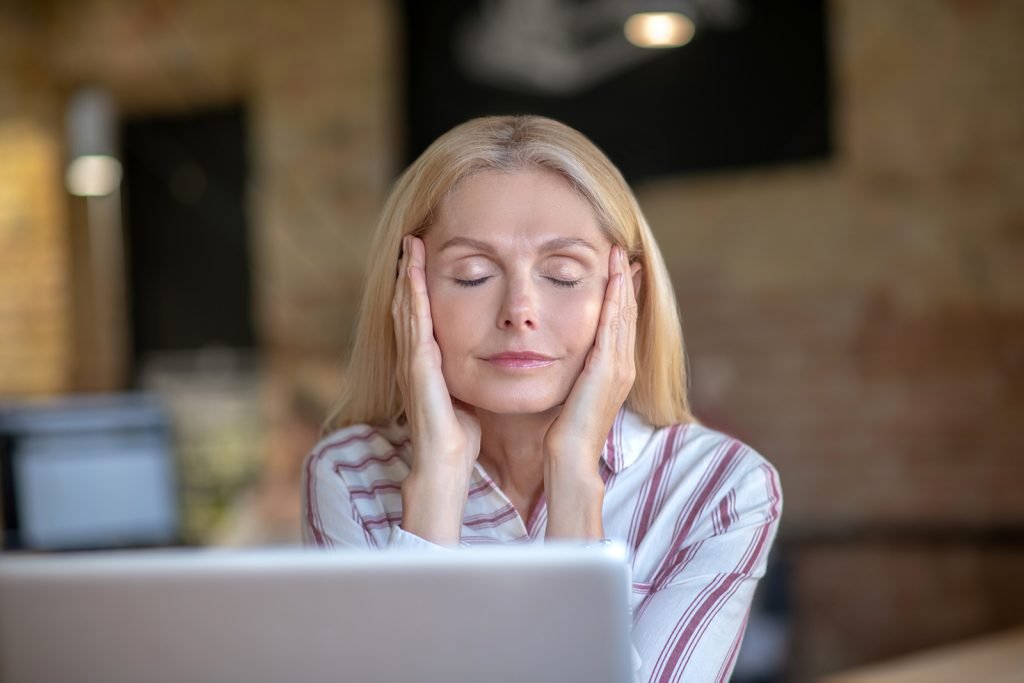 tired middle-aged woman